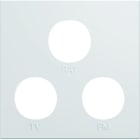 Hager - Enjoliveur gallery prise TV + FM + SAT 2 modules, finition Pure