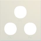 Hager - Enjoliveur gallery prise TV + FM + SAT 2 modules, finition Dune