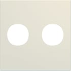 Hager - Enjoliveur prise double F gallery 2 modules dune