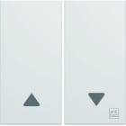 Hager - Enjoliveur Gallery volet roulant 2 modules , finition Antibactérien