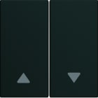 Hager - Enjoliveur Gallery volet roulant 2 modules , finition Night