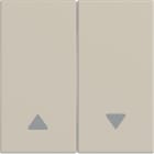 Hager - Enjoliveur interrupteur volet roulant gallery sand, plastique sable mat