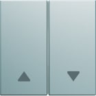 Hager - Enjoliveur Gallery volet roulant 2 modules , finition Titane