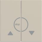 Hager - Enjoliveur poussoir volet roulat gallery 1 module sand, plastique sable mat