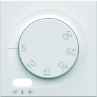 Hager - Enjoliveur Gallery thermostat 2 modules , finition Pure