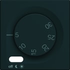 Hager - Enjoliveur Gallery thermostat 2 modules , finition Night