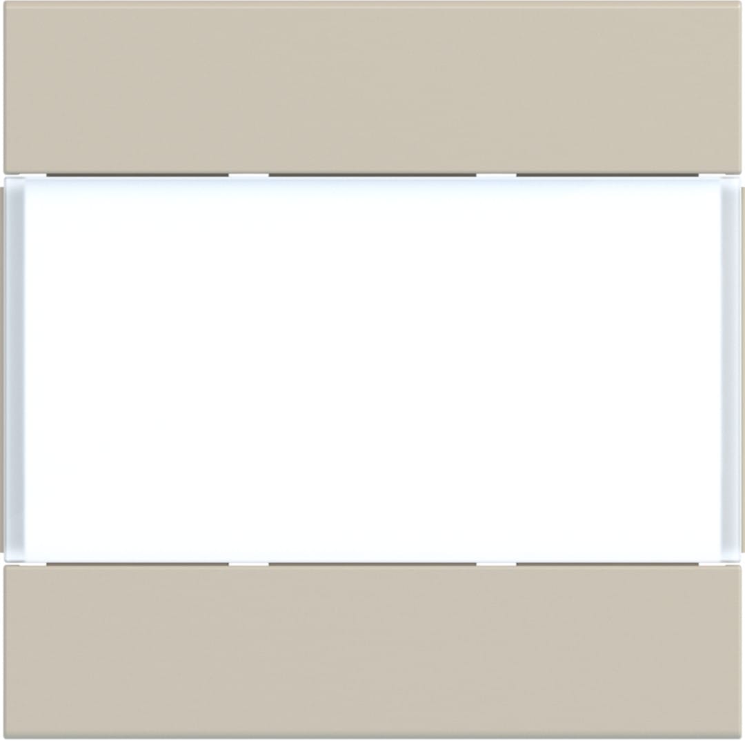 Hager - Enjoliveur 2 boutons poussoirs KNX gallery sand, plastique sable mat