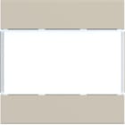 Hager - Enjoliveur 2 boutons poussoirs KNX gallery sand, plastique sable mat