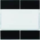 Hager - Enjoliveur gallery 4 boutons poussoirs KNX finition Night