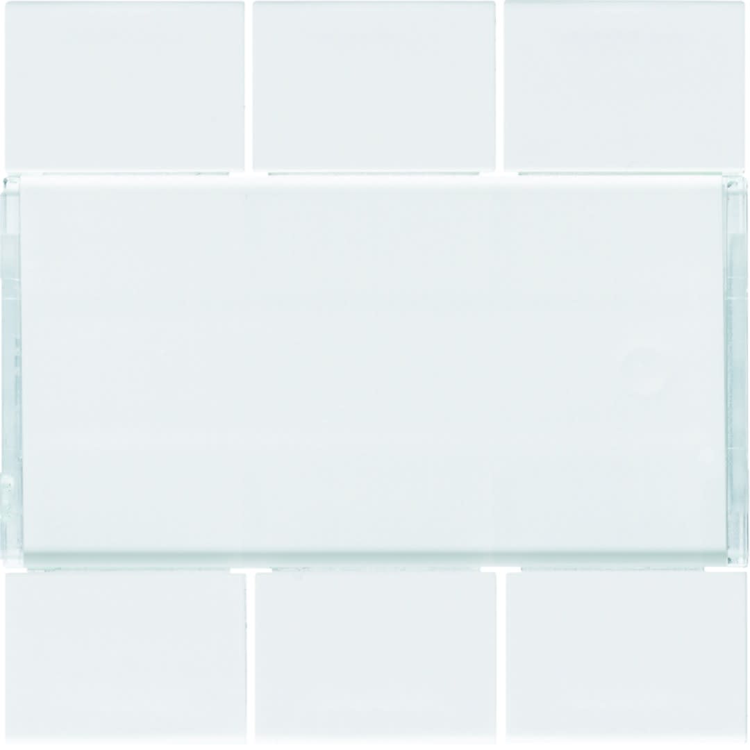 Hager - Enjoliveur Gallery 6 boutons poussoirs KNX finition Pure