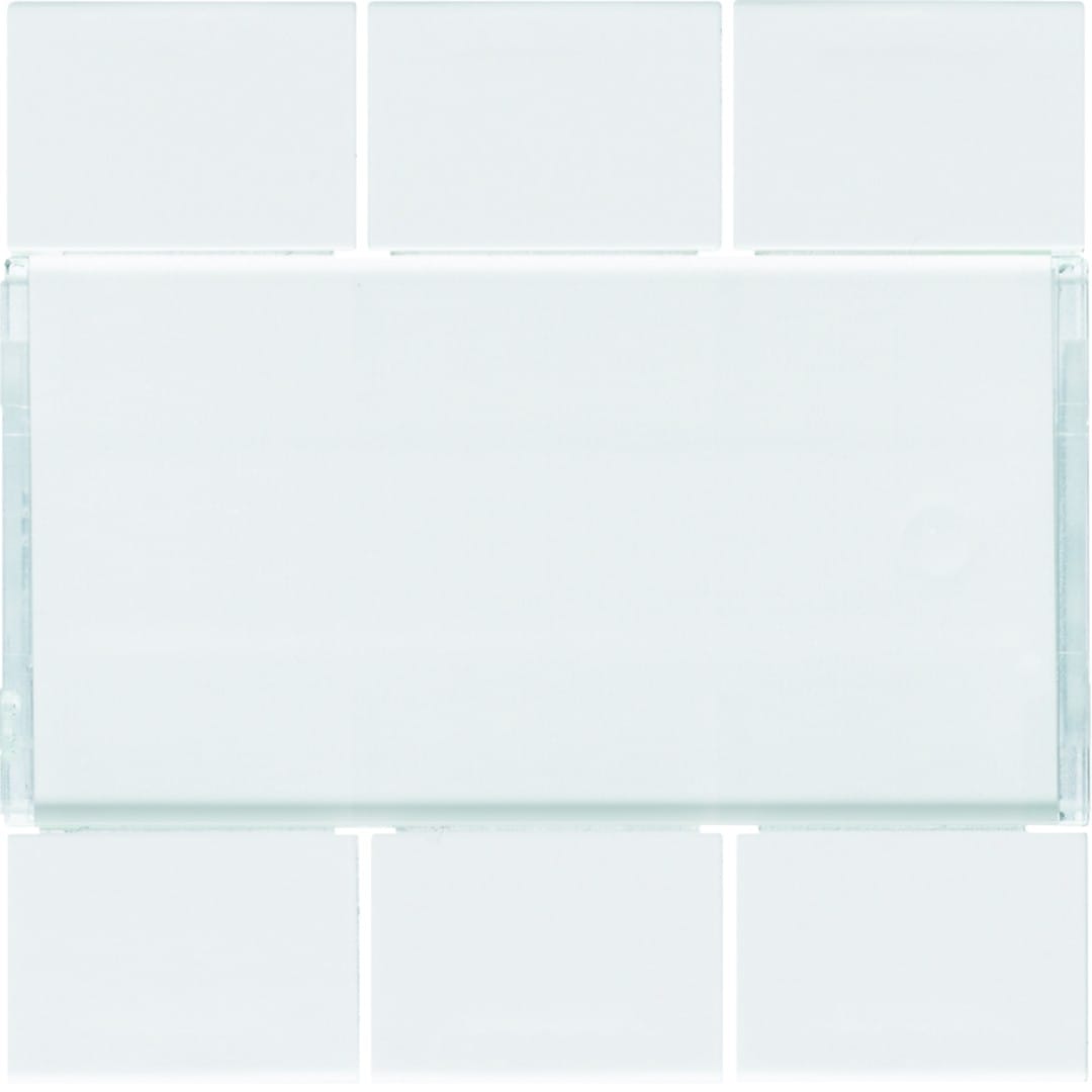 Hager - Enjoliveur gallery 6 boutons poussoirs KNX finition Pure