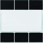 Hager - Enjoliveur gallery 6 boutons poussoirs KNX finition Night