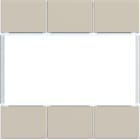 Hager - Enjoliveur 6 boutons poussoirs KNX gallery sand, plastique sable mat
