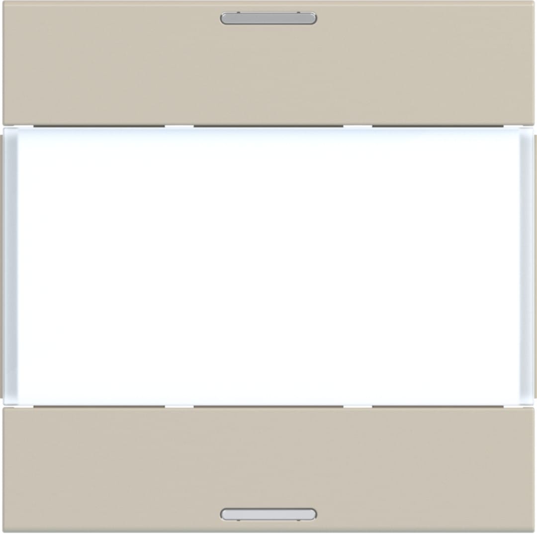 Hager - Enjoliveur 2 boutons poussoirs KNX gallery LED sand, plastique sable mat