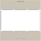 Hager - Enjoliveur 2 boutons poussoirs KNX gallery LED sand, plastique sable mat