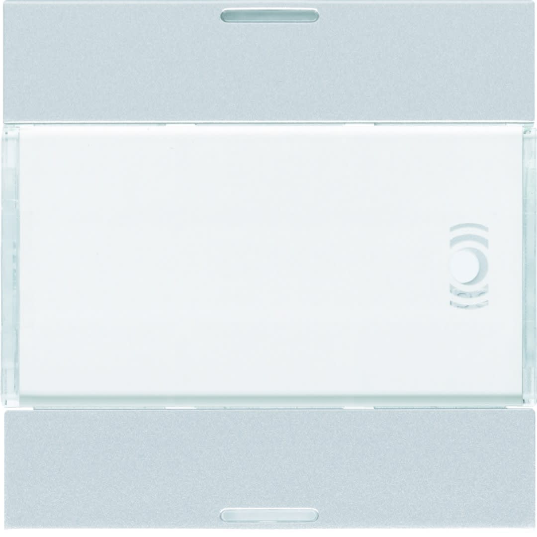Hager - Enjoliveur 2 boutons poussoirs KNX gallery LED titane