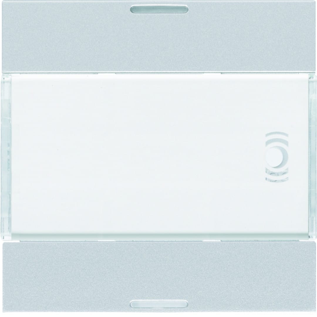 Hager - Enjoliveur 2 boutons poussoirs KNX gallery LED titane