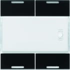 Hager - Enjoliveur gallery 4 boutons poussoirs KNX LED Night