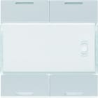 Hager - Enjoliveur 4 boutons poussoirs KNX gallery LED titane