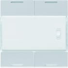 Hager - Enjoliveur 4 boutons poussoirs KNX gallery LED titane