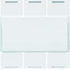 Hager - Enjoliveur gallery 6 boutons poussoirs KNX LED Pure