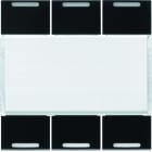 Hager - Enjoliveur gallery 6 boutons poussoirs KNX LED Night