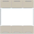 Hager - Enjoliveur 6 boutons poussoirs KNX gallery LED sand, plastique sable mat