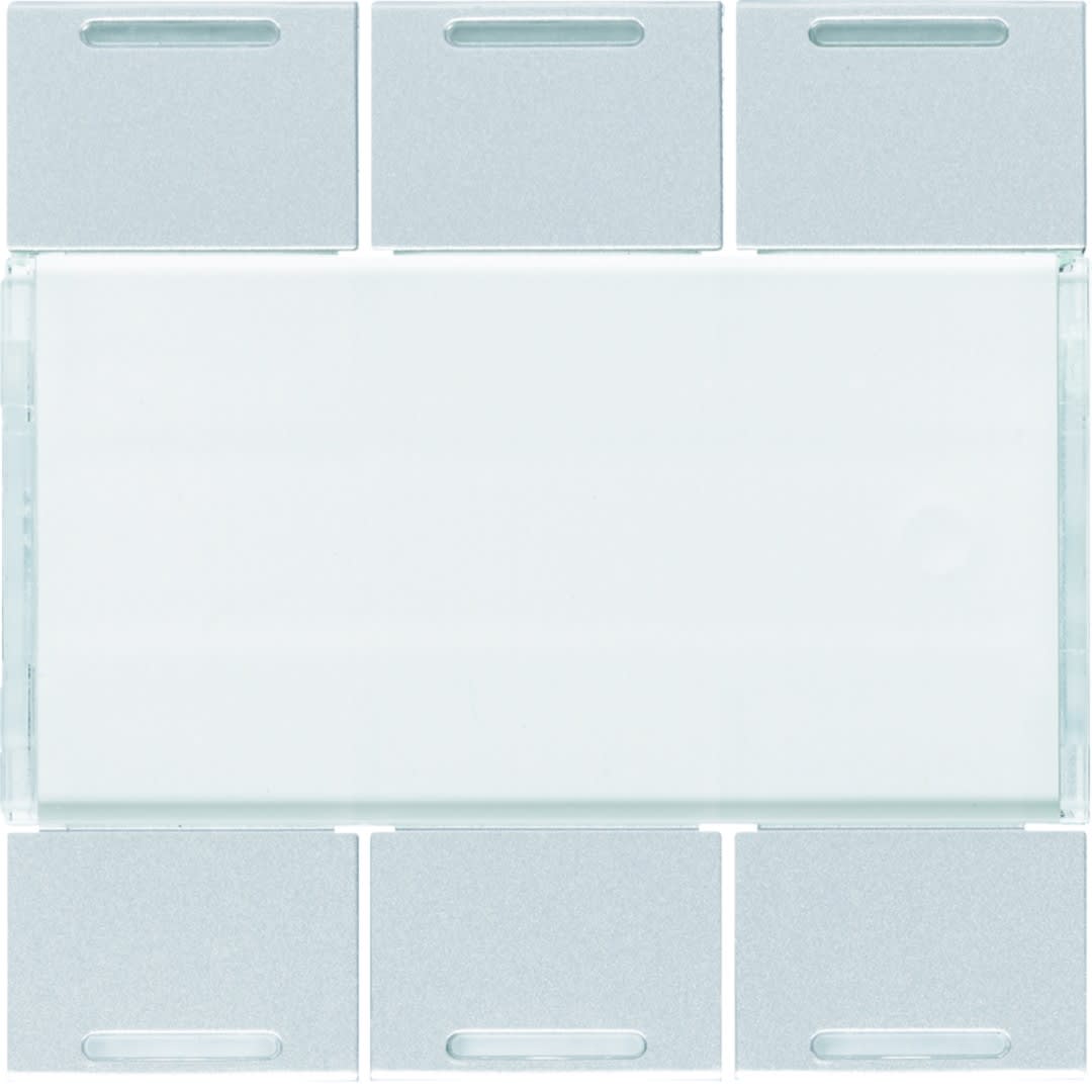 Hager - Enjoliveur 6 boutons poussoirs KNX gallery LED titane