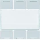 Hager - Enjoliveur 6 boutons poussoirs KNX gallery LED titane