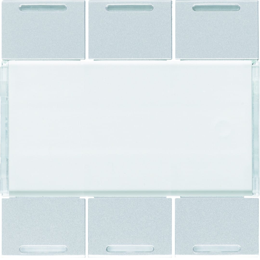 Hager - Enjoliveur 6 boutons poussoirs KNX gallery LED titane