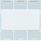 Hager - Enjoliveur 6 boutons poussoirs KNX gallery LED titane