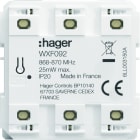 Hager - Emetteur radio mural, gallery, quicklink, plat, pile plate, 2 postes