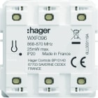 Hager - Emetteur radio mural, gallery, quicklink, plat, pile plate, 6 postes