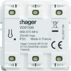 Hager - Emetteur radio mural, gallery, quicklink, plat, pile plate, 6 postes