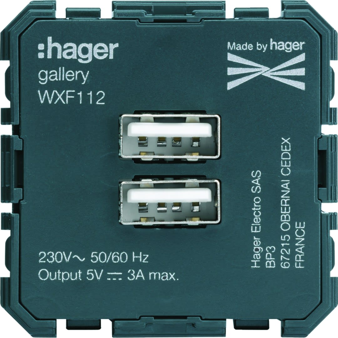 Hager - Chargeur double USB A+A  gallery