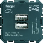 Hager - Chargeur gallery USB A+A