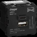 Hager - Chargeur double USB A+C gallery