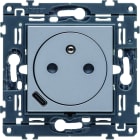 Hager - Prise de courant affleurante 2P+T avec USB-C Titane