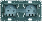 Hager - Prise de courant Gallery 2P+T double pré cablées