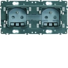 Hager - Prise de courant gallery 2P+T double pré cablées