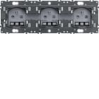 Hager - Prise de courant Gallery 2P+T triple pré cablées