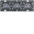 Hager - Prise de courant gallery 2P+T triple pré cablées