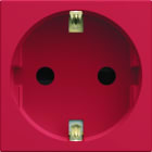 Hager - Prise de courant Gallery 2P+T Schuko Rouge