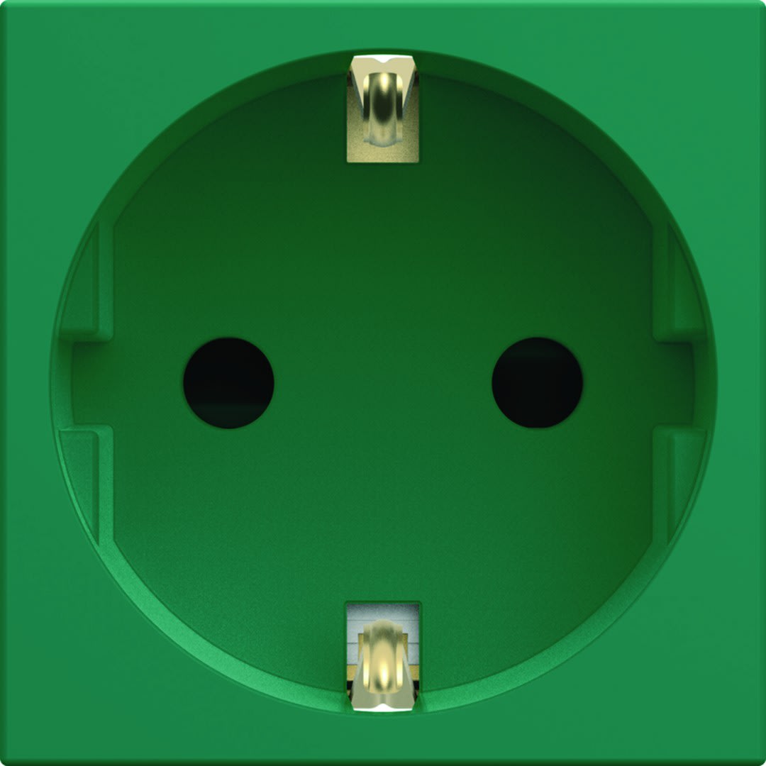 Hager - Prise de courant gallery 2P+T Schuko Vert