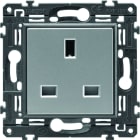 Hager - Prise de courant gallery standard britannique Titane