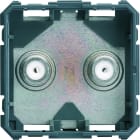 Hager - Prise gallery TV + FM double type F 2 modules