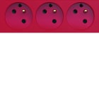 Hager - Prise de courant triple detrompee speciale goulotte gallery 2P+T 16A