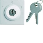 Hager - Interrupteur Gallery à clefs 3 positions extraction en position 0 Titane