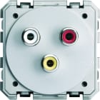 Hager - RCA audio/video bornier à vis 2 modules