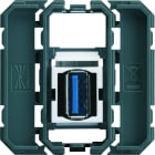 Hager - Prise Gallery traversante USB 3.0